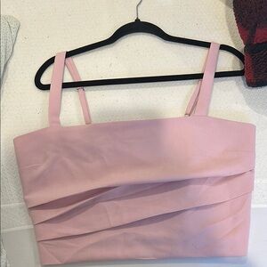 Abercrombie & Fitch Pink Asymmetrical Crop Tank Top